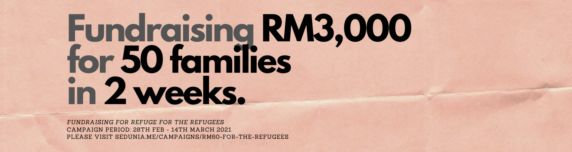 RM60 for the refugees!