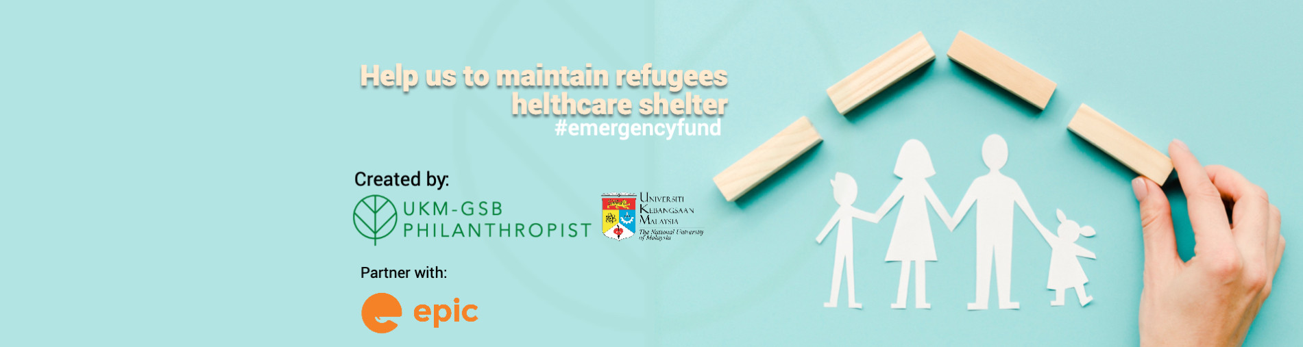 HELP US TO MAINTAIN REFUGEES HEALTHCARE SHELTER