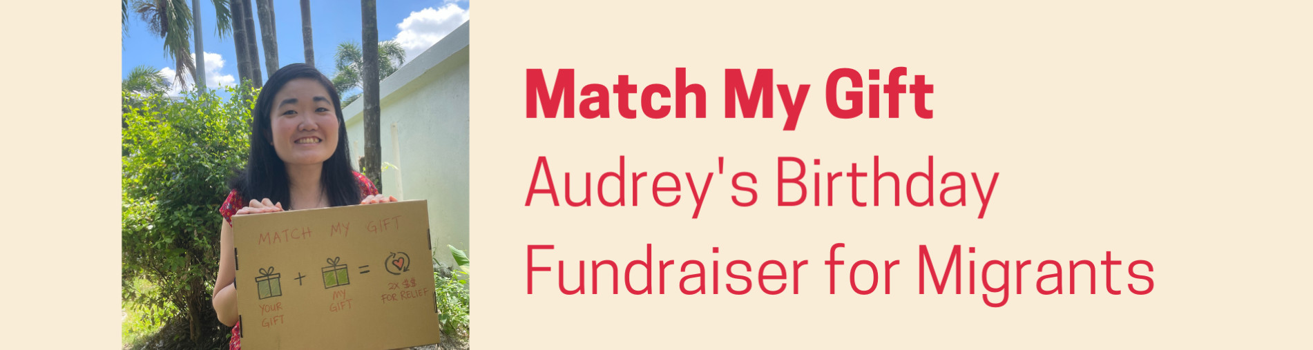 Match My Gift: Audrey's Birthday Fundraiser for Migrants