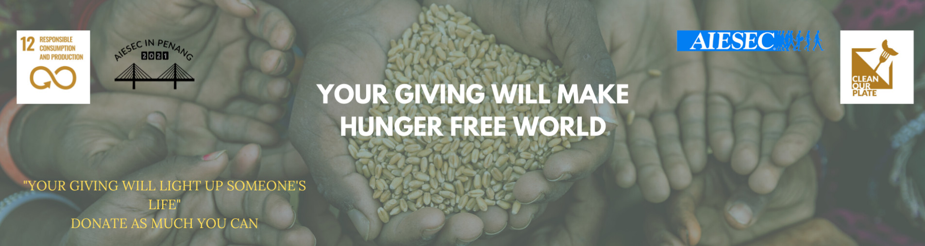 YOUR GIVING WILL MAKE HUNGER FREE WORLD